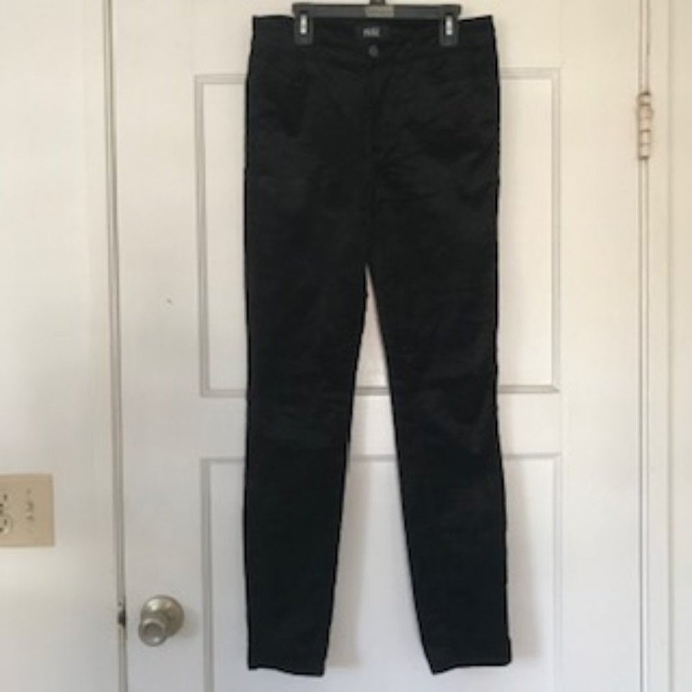 Paige Hoxton Ultra-skinny black velvet jeans